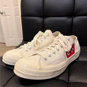Comme des Garçons PLAY x Converse chuck 70 - size 9 - offwhite color